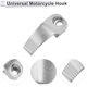 thumbnail image 5 of Gancho colgante para motocicleta Rectángulo Soporte para casco de motocicleta Equipaje Bolsa para scooters bicicletas Aleación de aluminio Tono plateado 1 juego, 5 of 7