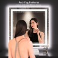 thumbnail image 5 of 36x36 Inch IP54 Waterproof Bathroom Vanity Mirror - Anti-Fog LED, Front/Backlit, Touch Control, High Lumen LED with CRI 95 Mirror, Infinitely Dimmable, 5 of 8