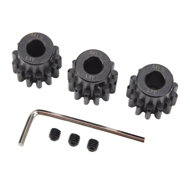 Juego de Engranajes de Piñón NikouMX 3 Piezas Engranajes de Motor de Coche RC Acero