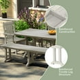 thumbnail image 6 of WestinTrends Malibu 65" Outdoor Dining Bench, All Weather Resistant Poly Lumber Patio Garden Bench Trestle Long Bench for Both Outdoor and Indoor, Sand, 6 of 9