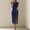 Navy, variant on Teyfeniy Pink Summer Work Dress for Women Crew Neck Fashion Modest Dress Going Out Sleeveless Business Office Casual Solid Color Outfit Midi Dress