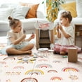 thumbnail image 3 of XL Baby Play Mat, 79" X 71" Extra Large Play Mat, Baby Mats for Floor, Waterproof, Anti-Slip Baby Crawling Mat, Soft Foam Mat for Babies and Toddlers, Reversible & Portable Rainbow and Star Pattern, 3 of 6