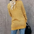 thumbnail image 6 of ZQGJB Womens Long Sleeve Open Front Cardigans Plus Size Solid Chunky Knit Draped Sweaters Outwear with Pockets Loose Fall Winter Pullover Sweater Tops Yellow XXXL, 6 of 9