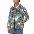 thumbnail image 3 of Kdxio Sunflowers Print Men Hoodies Casual Hoodies for Men with Zip Pockets Full Zip Long Sleeve Sweatshirt Sports Hooded Jacket-XX-Large, 3 of 5
