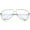 Silver / Clear, variant on Oversize Full Metal Flat Top Aviator Glasses Clear Flat Lens 60mm (Silver / Clear)
