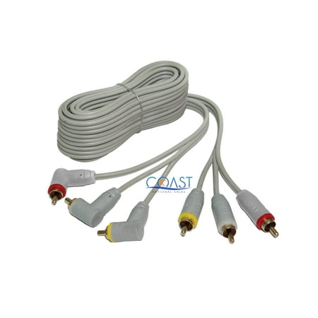 Male to Male Home & Car Audio Video Gold-Plated RCA Gray Cable AV15 – 15 Ft Male to Male Home & Car Audio Video Gold-Plated RCA Gray Cable AV15 – 15 Ft