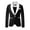 Black, variant on Suit Jackets for Men Slim Fit Men's Tuxedo Jacket Wedding Formal Blazer Jacket One Button Lapel Suits for Prom Dinner Party
