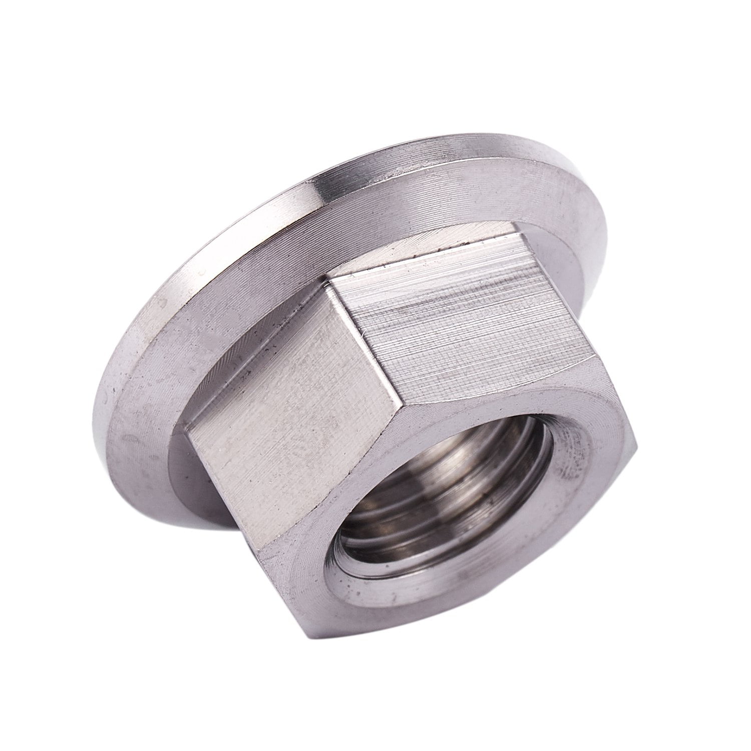 M10 x 1.25 mm TC4 titanium Ti flanged nut for screws SCREW-fastener I2H9 5X 