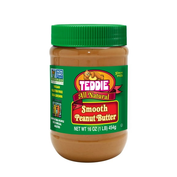 Teddie All Natural Smooth Peanut Butter, 16 oz