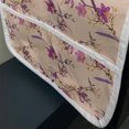 thumbnail image 3 of Floral Microwave Oven Cover, Delicate Exotic Oriental Flowers Blooming on Tree Branches Print, Water Resistant Organizer with Pockets for Kitchen, 36" x 12", Dark Magenta Pale Peach, by Ambesonne, 3 of 4