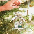 thumbnail image 4 of B Wooden Christmas Tree Ornament With Santa Snowman Reindeer, Handcrafted Hanging Decor For Holiday Tree, 4 of 6