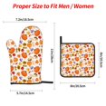thumbnail image 2 of Pofeuu Autumn Plants Print Oven Mitts and Pot Holders 4 pcs Set,High Heat Resistant 500 Degree Extra Thicken Long Kitchen Cotton Oven Glove for Cooking, 2 of 6