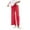 Watermelon Red, variant on Women's Linen Pants Lace Up High Waisted Wide Leg Work Pants Business Casual Belt Pocket