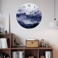 thumbnail image 2 of Wall Clock Navy Blue Mountain Clocks PVC Silent Non-Ticking Battery Operated Decorative Ombre Abstract Natural Round Clock for Home Living Room Kitchen Bedroom Office School Wall Decor 14 Inch, 2 of 9