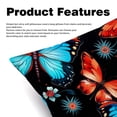 thumbnail image 2 of Flower Butterfly Set of 2 Velvet Throw Pillow Covers with Unique Patterns in 16x16, 18x18, 20x20 Inches for Throw Pillow Inserts for Various Occasions, 2 of 6