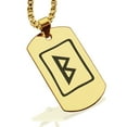 thumbnail image 1 of Stainless Steel Elder Futhark Berkana Rune Dog Tag Pendant Necklace, 1 of 3