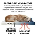 thumbnail image 6 of FurHaven Pet Products Plush & Velvet Memory Foam Deluxe L-Chaise Pet Bed for Dogs & Cats - Deep Sapphire, Jumbo Plus, 6 of 12