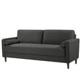 thumbnail image 4 of Lifestyle Solutions Lorelei Mid-Century Modern Cushion Back Upholstered Sofa, Heather Gray Fabric, 4 of 9