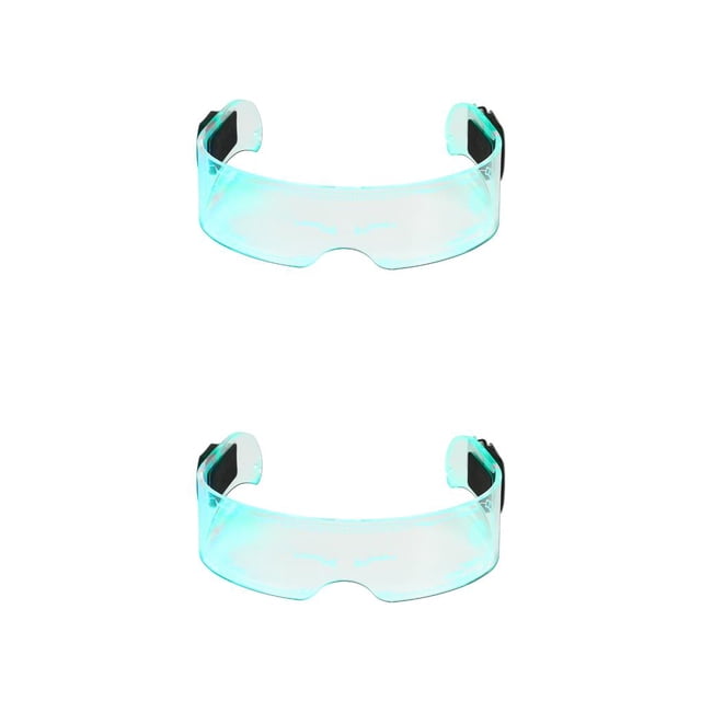 Yuarrent Gafas LED, gafas únicas iluminadas, accesorios para gafas, decoración de fiestas, adorno de disfraces, suministros de fiesta de neón No.1 2piezas