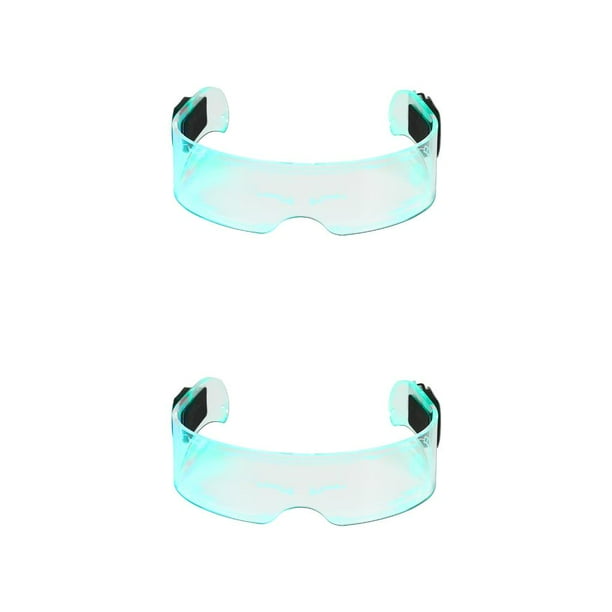 Toystoory Gafas LED, gafas únicas iluminadas, accesorios para gafas, decoración de fiestas, adorno de disfraces, suministros de fiesta de neón No.1 2piezas