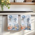thumbnail image 7 of Jellyfish Coastal Kitchen Towels Set of 1, Summer Beach Coral Starfish Blue Ombre Absorbent Dish Towels for Kitchen, Microfiber Hand Towel, Quick Drying Tea Towel for Cleaning Decorative Dishcloths, 7 of 7