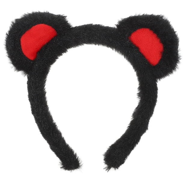 KAKOWELY Diadema con orejas de oso para cosplay, maquillaje, lavado de cara, animal, disfraz