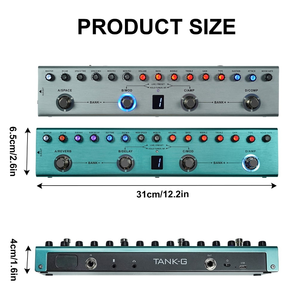 Guitar Pedal Effector 3 Band Equalizers Digital Multiple Effects Guitar Pedal