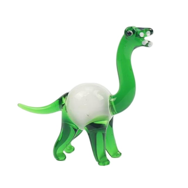 Dinosaurio de cristal para niños, regalo de inauguración de la casa, hecho a mano para terraza, patio, césped. Verde
