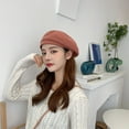 thumbnail image 4 of Gorro De Boina Francesa,Gorra De Boina Reversible De Color Sólido para Mujeres Niñas Señora Adultos Señoras Invierno Sólido Chic Gorro De Boina De Punto De Ganchillo, 4 of 6