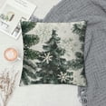 thumbnail image 2 of Qinduosi Christmas Trees White Throw Pillow Covers Inch Decorative Square Pillow Cases Winter Holiday Linen Cushion Covers Farmhouse Home Decor For Sofa Couch Bedroom Outdoor Set of, 2 of 5