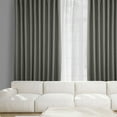 thumbnail image 5 of HPD Half Price Drapes Blazer Grey Extra Wide Faux Linen Room Darkening Curtains for Bedroom & Living Room Curtains (1 Panel), Window Curtains 96 inches long, extra wide curtains & drapes, 100W X 96L, 5 of 11