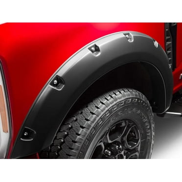 Bushwacker by RealTruck Pocket/Rivet Style Front Fender Flares | 2-Piece Set, Black, Smooth Finish | Compatible with 2023 - 2024 Ford F-250 / F-350 | 20143-02