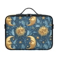thumbnail image 2 of Large Travel Artist Makeup Bag With Adjustable Dividers &12 Brush Slots Portable Cosmetic Organizer Half Moons Face, 2 of 7