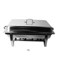 thumbnail image 2 of Rectangle Chafing Dish Buffet Set, Catering Serve Chafer Stainless Steel Large Capacity  for Big Parties, 2 of 7