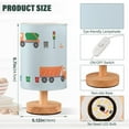 thumbnail image 3 of Garbage and Mixer Truck Bedside Table Lamp LED Warm Lights with USB Charging Port Retro Cylinder Desk Lamps, 3 of 7