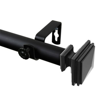 Rod Desyne Bedpost 1" Curtain Rod - Black