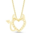 thumbnail image 4 of AFFY Diamond Accent Devil Heart Pendant 14k Yellow Gold Over Sterling w 18" Chain, 4 of 7