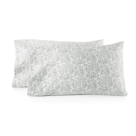 BETTER HOMES & GARDENS 2-PIECE 400 THREAD COUNT PAISLEY TAUPE PERFORMANCE HYGROCOTTON® PILLOWCASE SET, KING