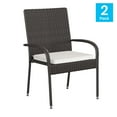 thumbnail image 4 of Flash Furniture Maxim Wicker Stackable Patio Chair, Espresso, Set of 4, 4 of 12