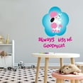 thumbnail image 2 of Always kiss me Goodnight- Cartoon Poodle Vinyl Wall Sticker -Kids Sticker for Nursey room, Baby room, Bedroom and Living room, Wall Mural to Transform a Room with a New Look - Size: 16" x 20"., 2 of 4
