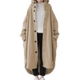 thumbnail image 1 of LUXUR Women With Pockets Overcoats High Low Hem Holiday Jacket Apricot 4XL, 1 of 2