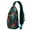 Boho Tropical S, variant on Tropical Paradise Sling Bag, Lightweight Crossbody Daypack with Hawaii Beach Palm Tree Design, Great for Commuting, Travel, and Gym Use