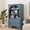 Blue + MDF, variant on 52.17" Glass Display Cabinet with 2 Drawers & Adjustable Shelf, Glass Door Storage Cabinet, Display Case Curio Cabinet for Living Room, Bedroom, Kitchen & Office