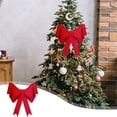 thumbnail image 3 of Coollooc 9.4"x7.9" Red Velvet Christmas Bows, Bows Garland Decor, Large Christmas Tree Topper Bow, Red Velvet Bow for Wreaths, Tree, Outside Decorating, 3 of 8
