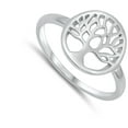 thumbnail image 4 of CHOOSE YOUR COLOR Filigree Tree of Life Cutout Branch Sterling Silver Ring 925 Jewelry Female Size 8, 4 of 4