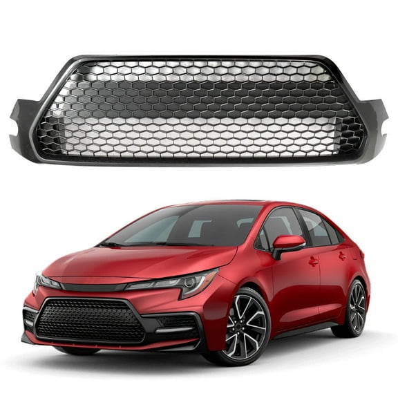 Labwork Black Mesh Front Bumper Lower Grille For 2020/2021 Toyota Corolla SE XSE 2.0L