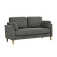 thumbnail image 3 of FFH 66" Loveseat Couch, Modern 2-Seater Sofa for Small Space, Gray Polyester, 3 of 5