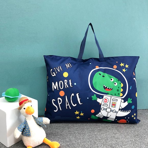Bolsa de almacenamiento de colchas para jardín de infantes, bolsa impermeable, bolsa de dibujos animados, bolsa de colcha Oxford, linda bolsa de almacenamiento de colchas para niños