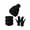 navy blue, variant on Wehilion European And American Winter Knitted Warm Gloves Hats Scarves Three Piece Set With Thick Velvet And Hat