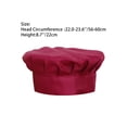 thumbnail image 7 of vastwit Unisex Chef Coat Jacket with Hat Outfit Short Sleeve Button Shirt Kitchen Work Uniform for Burgundy M, 7 of 7